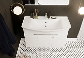 Тумба Lina Classic New 85Н 1в.я 2д Белый глянец