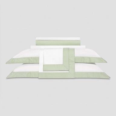 Комплект постельного белья Маэстро бело-зеленый