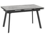 Стол MILANA FOUR-140, (30+30)x85, STONE GREY ST CER/ЧЕРНЫЙ