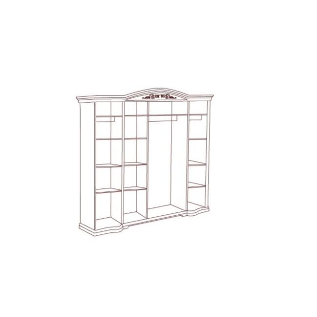 Шкаф Флорина 5-и дверный с зеркалами, беж