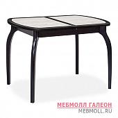 Обеденный стол раздвижной коричневый 110 см (арт 8094)