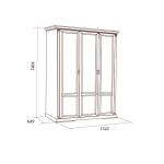 Шкаф Лоренцо 3-х дверный, пудра Шкаф Лоренцо 3-х дверный, пудра