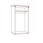 Шкаф 2-х дверный с зеркалами Joconda, бьянко