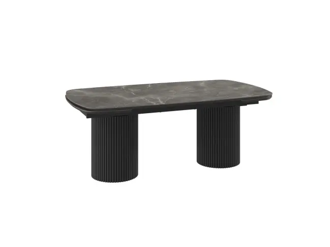 Стол Askar Slide-230, (40+40)x115, Bayona Grey Premium Cer/черный