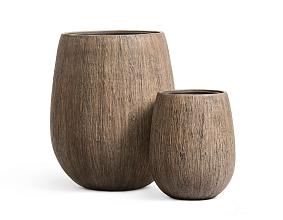 Кашпо Wood Округлая чаша, светлый дуб