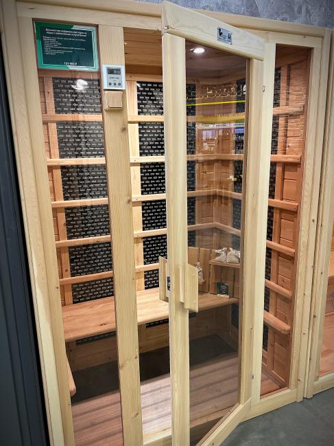 Двухместная ИК сауна с карбоновым нагревателем из кедра 