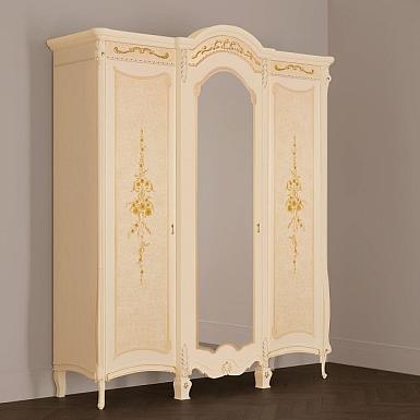 Шкаф Престиж 3-х дверный с зеркалами, беж