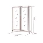 Шкаф Modena 2-х дверный с зеркалами, орех Мокко