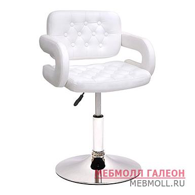 Полубарный стул на металлическом каркасе с подлокотниками (арт 5473)