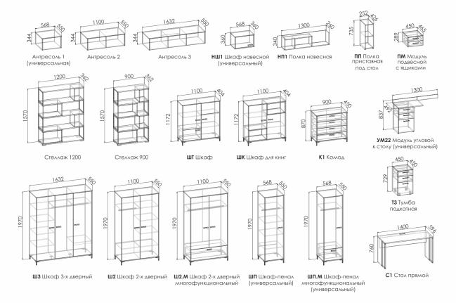 Набор мебели для детской Либерти