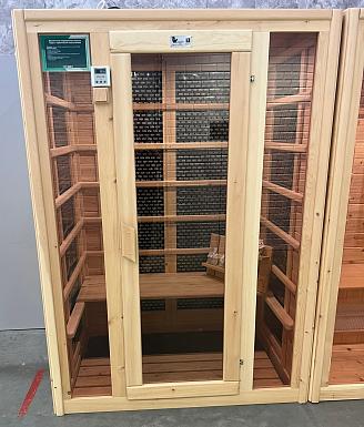 Двухместная ИК сауна с карбоновым нагревателем из кедра 