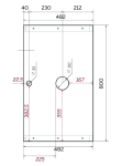 Столешница GRUNGE LOFT 80 Дуб Вотан