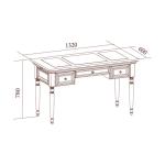 Стол письменный бестумбовый Lorenzo вишня Стол письменный бестумбовый Lorenzo вишня