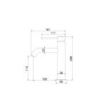 Смеситель для раковины City VBF-2C1MB, черный