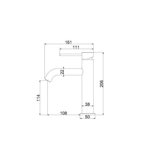Смеситель для раковины City VBF-2C1MB, черный