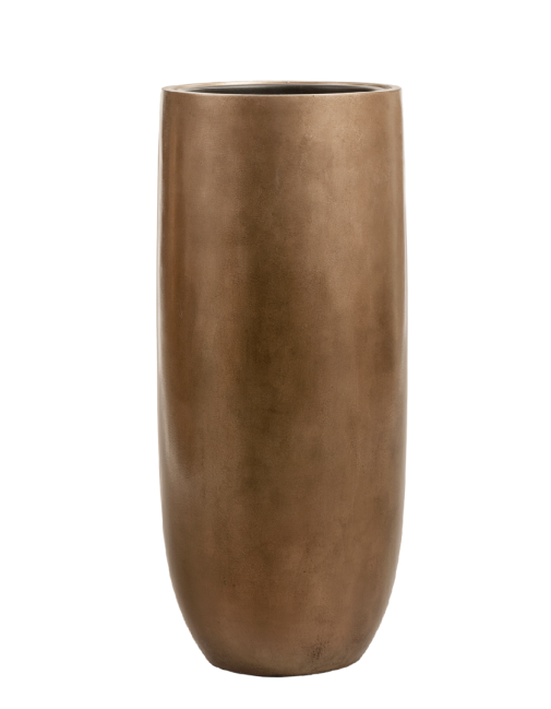 Кашпо дизайн-конус, белое золото