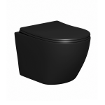 Унитаз подвесной TONI ARTI Russi с сиденьем с микролифтом, черный матовый