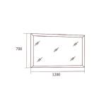 Зеркало 1200х700 Modena, дуб сатин