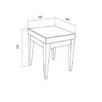 Банкетка квадратная Modena, орех Мокко Банкетка квадратная Modena, орех Мокко