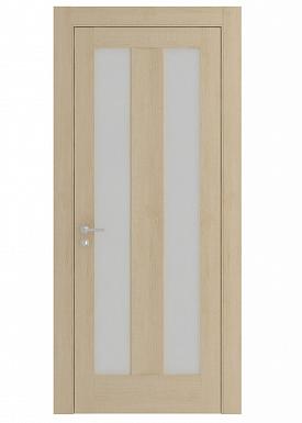 Дверь межкомнатная Диско, белая, с вертикальным остеклением