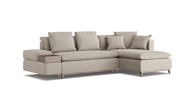 Угловой диван Lanz с оттоманкой