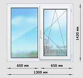 Wintech, 3-камерное, 2-створчатое окно