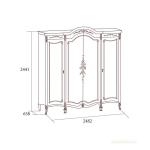 Шкаф Престиж 4-х дверный без зеркал, беж