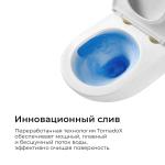 Унитаз подвесной TONI ARTI ESTETICA Milano со смывом торнадо, с микролифтом, накладка золото