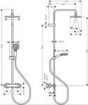 Душевая система HANSGROHE VERNIS SHAPE Showerpipe 230