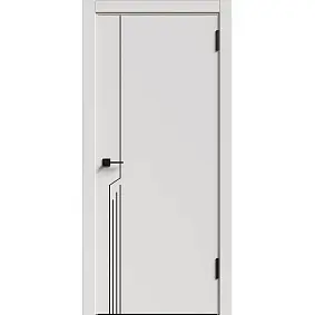 Межкомнатная дверь LI 2, кромка ABS чёрная с 2-х сторон, Дубрава Сибирь