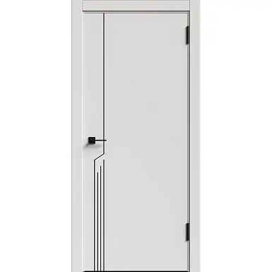 Межкомнатная дверь LI 2, кромка ABS чёрная с 2-х сторон, Дубрава Сибирь