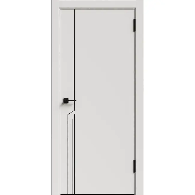 Межкомнатная дверь LI 2, кромка ABS чёрная с 2-х сторон, Дубрава Сибирь