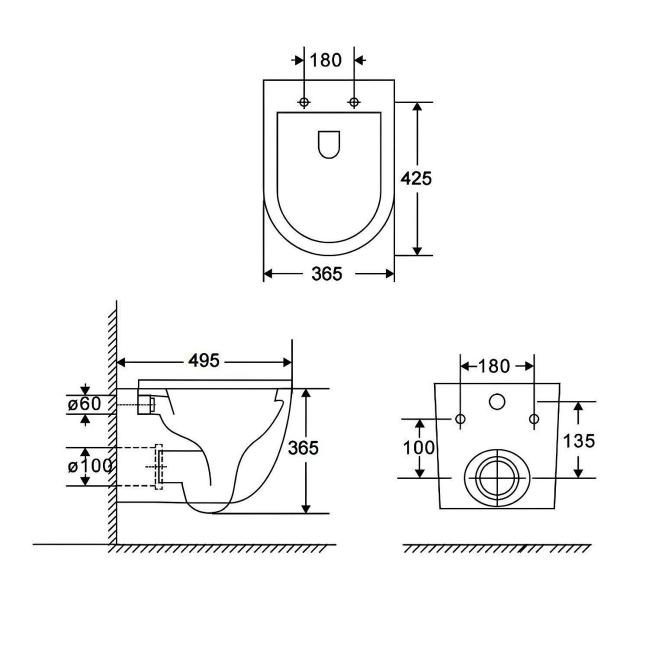 Унитаз подвесной TONI ARTI ESTETICA Milano со смывом торнадо, с микролифтом, накладка медь