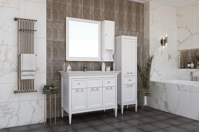 Комплект мебели для ванной Гранда 105 с пеналом