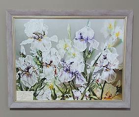 Репродукция на плакарде. Ирисы. И.Крылова.  60х45