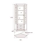 Витрина угловая для посуды, Джоконда орех