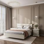 Кровать Лоренцо без н/с, с мягким элементом, 1600х2000, дуб сторсанд 