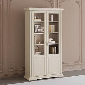 Шкаф для книг двухдверный Lorenzo вуаль