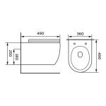 Унитаз подвесной TONI ARTI Baglio с сиденьем с микролифтом