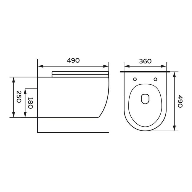 Унитаз подвесной TONI ARTI Baglio с сиденьем с микролифтом