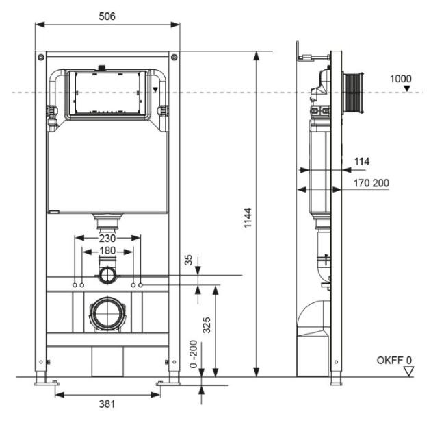 Инсталляция для подвесного унитаза TECEspring