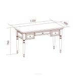 Стол письменный бестумбовый (стандарт) Lorenzo вишня