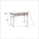 Стол туалетный Лоренцо, пудра