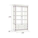 Шкаф 2-х дв. для посуды, Джоконда орех