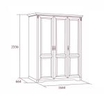 Шкаф Joconda 3-х дверный без зеркал, Бьянко Шкаф Joconda 3-х дверный без зеркал, Бьянко