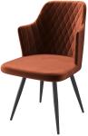 Стул поворотный FREDDY-R 1, ЧЕРНЫЙ/TERRACOTTA LUX D15