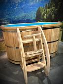 Овальная купель из кедра с пластиковой вставкой 