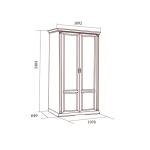 Шкаф Лоренцо 2-х дверный, пудра