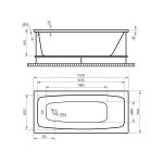 Акриловая ванна TONI ARTI Teramo PL 170x75 Акриловая ванна TONI ARTI Teramo PL 170x75