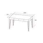 Стол письменный бестумбовый (без стекла) Lorenzo вишня